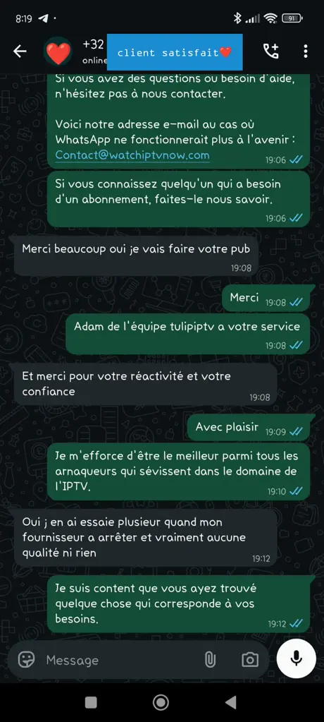 Avis client