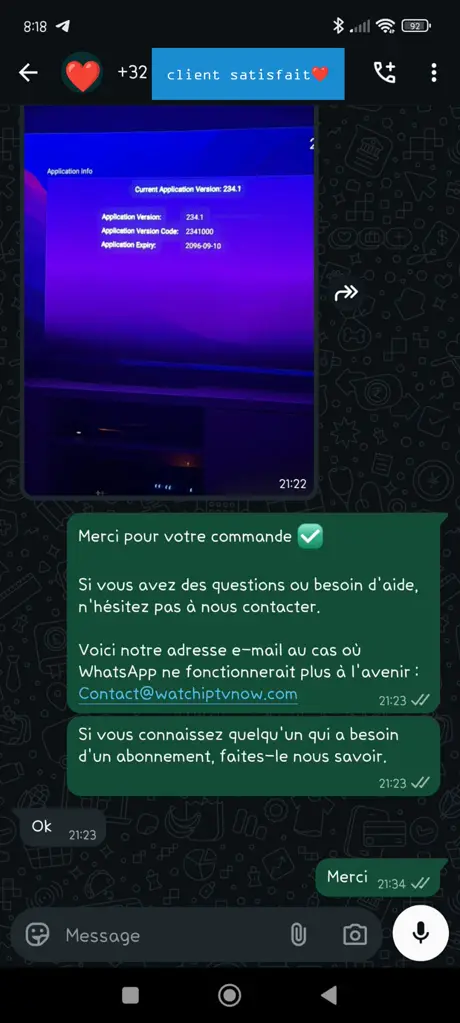 Avis client